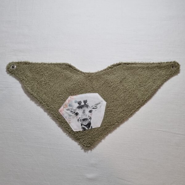 bavoir bandana éléphants fleurs – Image 2