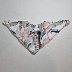 bavoir bandana jungle rose