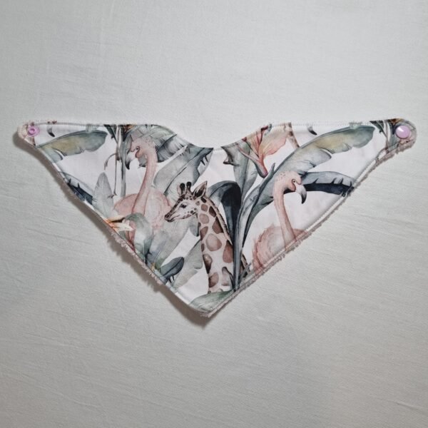 bavoir bandana jungle rose