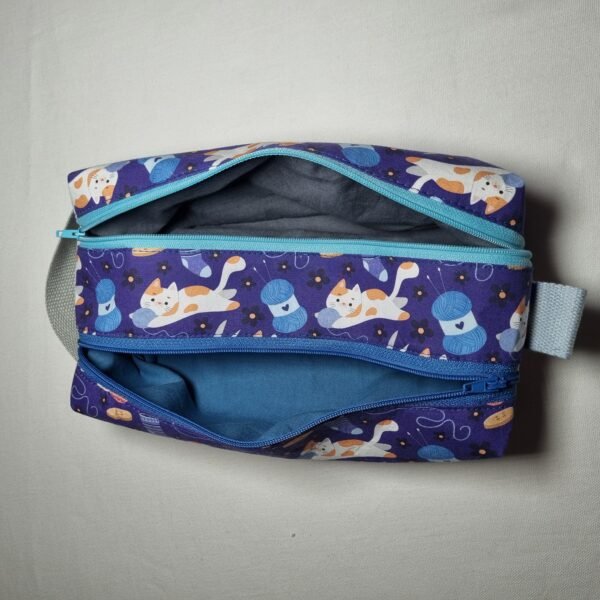 trousse école double chat tricot – Image 2