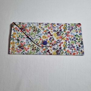 Pochette chéquier florale