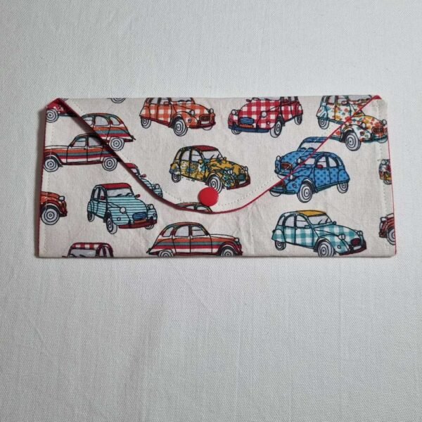 Pochette chéquier voitures
