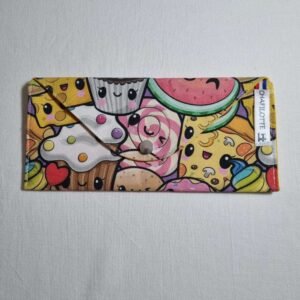 Pochette chéquier funny food