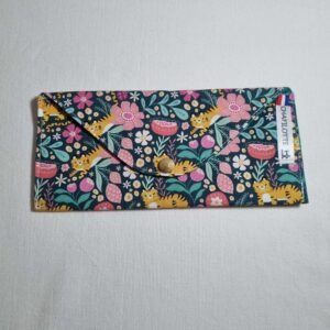 Pochette chéquier tigre