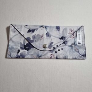 Pochette chéquier papillons bleus