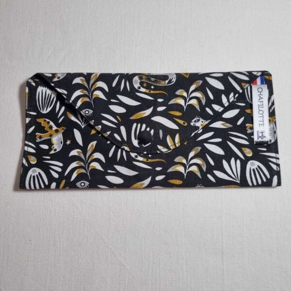 Pochette chéquier animaux mystiques