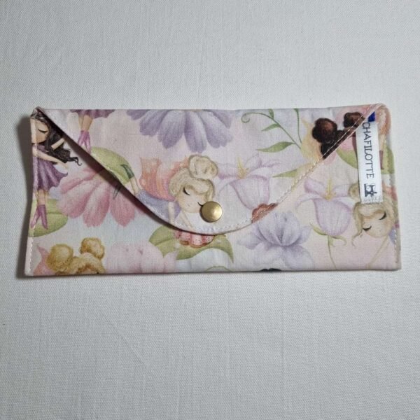 Pochette chéquier fées