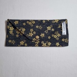 Pochette chéquier fleurs brillantes