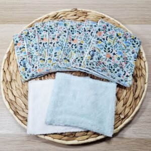 10 lingettes fleurs