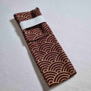 Pochette brosse à dents evantail rouge