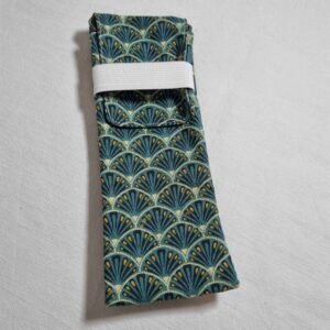 Pochette brosse à dents evantail vert
