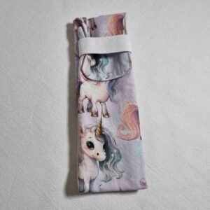 Pochette brosse à dents licorne