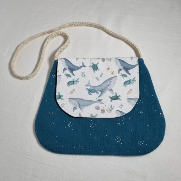 sac bandouilère enfant baleine – Image 2
