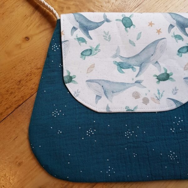 sac bandouilère enfant baleine