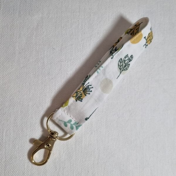 Porte clé dragonne petite blanc vegetal