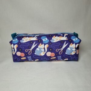 trousse école simple chat tricot