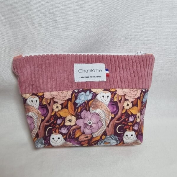 Pochette bicolore alveoles  chouette