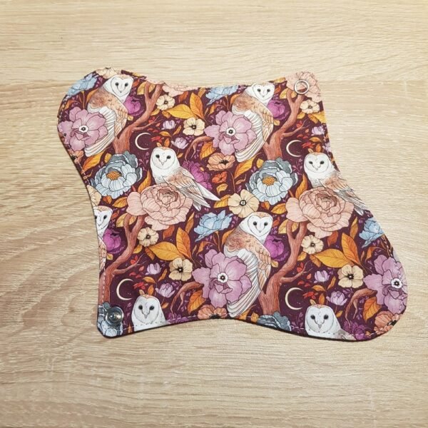 serviette hygiénique lavable chouettes