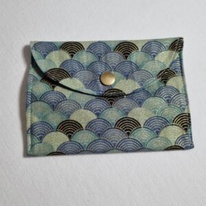 Pochette à savon evantail bleu