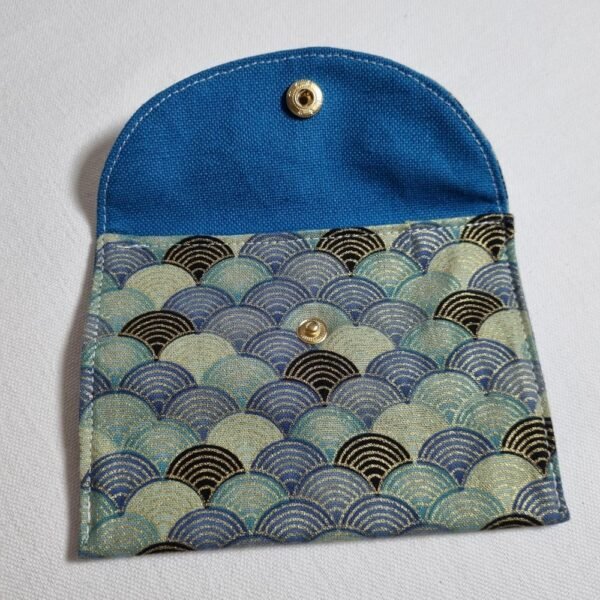 Pochette à savon evantail bleu – Image 2