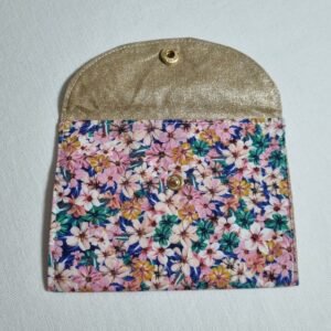 Pochette à savon evantail fleur doré