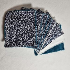10 lingettes fleurs et oiseaux