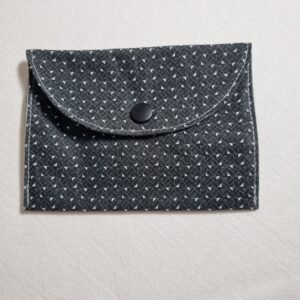 Pochette à savon éventail forme géométrique noir