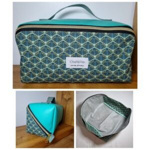 Trousse grande ouverture eventails verts