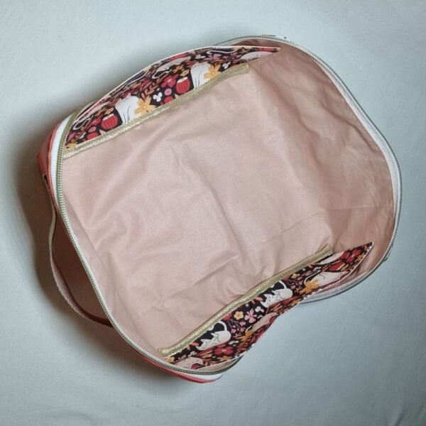 Trousse grande ouverture chat fleurs – Image 2