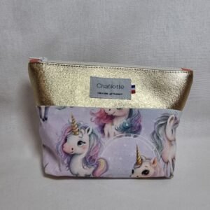 Pochette bicolore licorne
