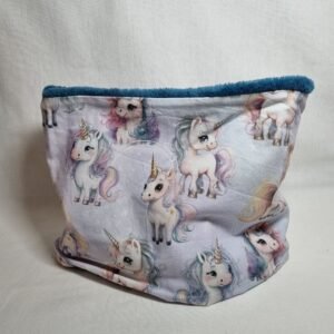 snood  licorne bleue