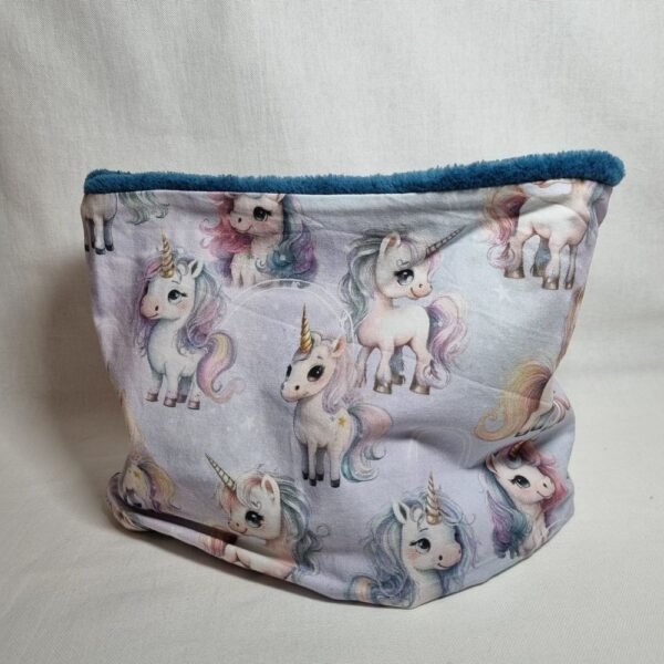 snood  licorne bleue