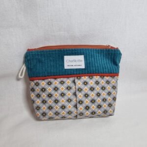 Pochette bicolore losange