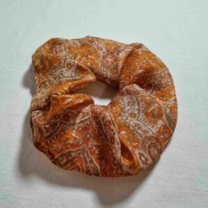 chouchou soie orange