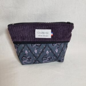 Pochette bicolore serpent