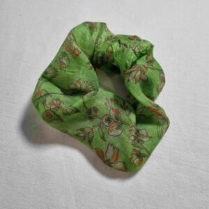 chouchou soie vert