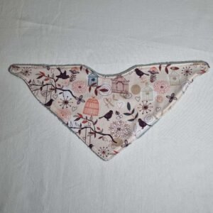 bavoir bandana oiseau libre vert d'eau