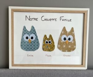 Cadre Chouettes sur commande