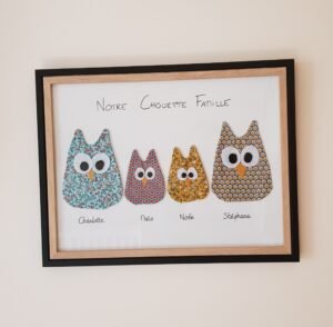 Cadre Chouettes sur commande