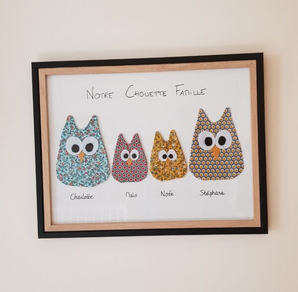 Cadre Chouettes sur commande