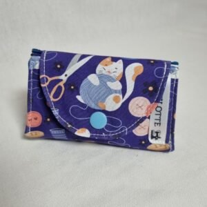 Pochette Range tétine chat tricot
