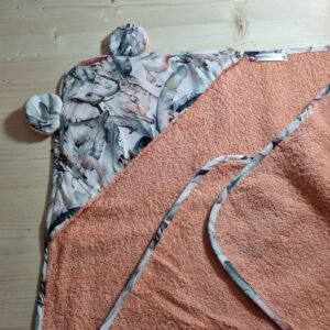 Sortie de bain jungle corail