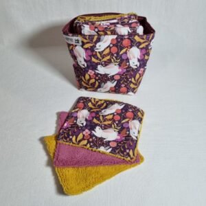 Lot de 10 débarbouillettes lapins