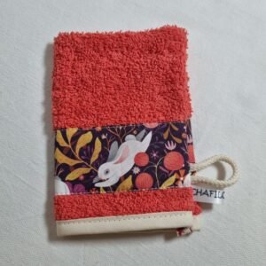 Gant d'apprentissage lapins corail