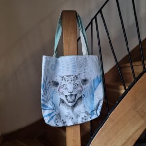 Sac cabas lion bleu