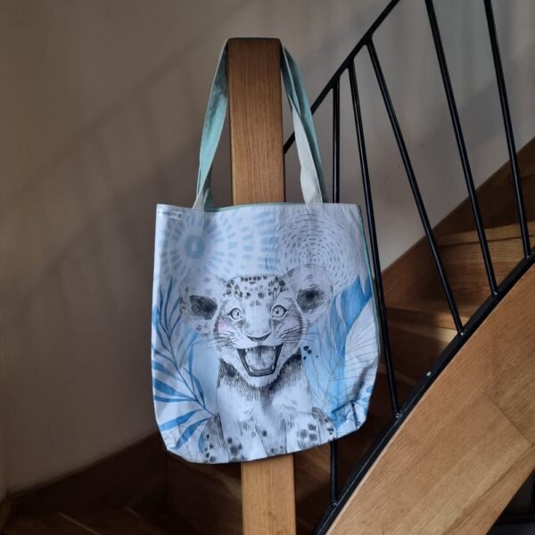 Sac cabas lion bleu