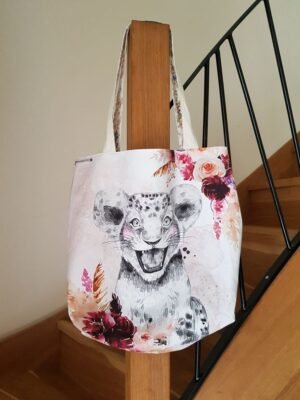 Sac cabas lion rose