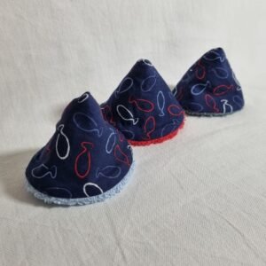 3 cônes pare-pipi poisson