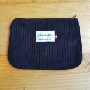 Pochette velours noir