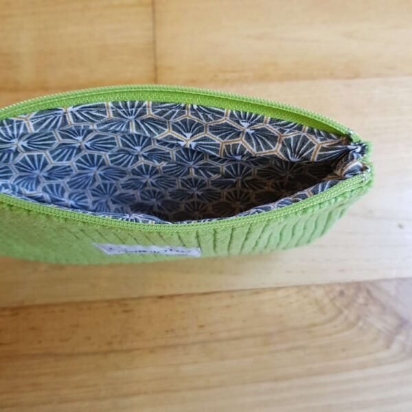 Pochette velours vert pomme – Image 2